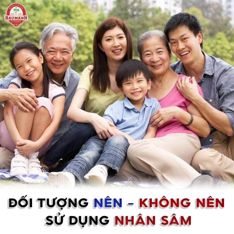 Đối tượng sử dụng nhân sâm Mỹ