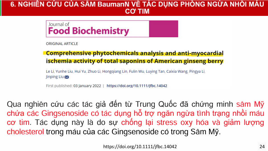 Ngừa đột quỵ - nghiên cứu về tác dụng của Sâm Mỹ đã được chứng minh