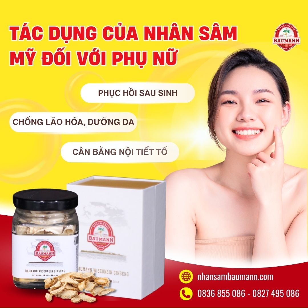 Công dụng của Sâm Mỹ Thái lát Baumann