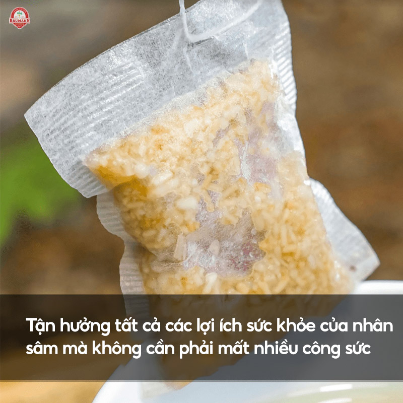 Công dụng sức khỏe của sâm Mỹ túi lọc Baumann