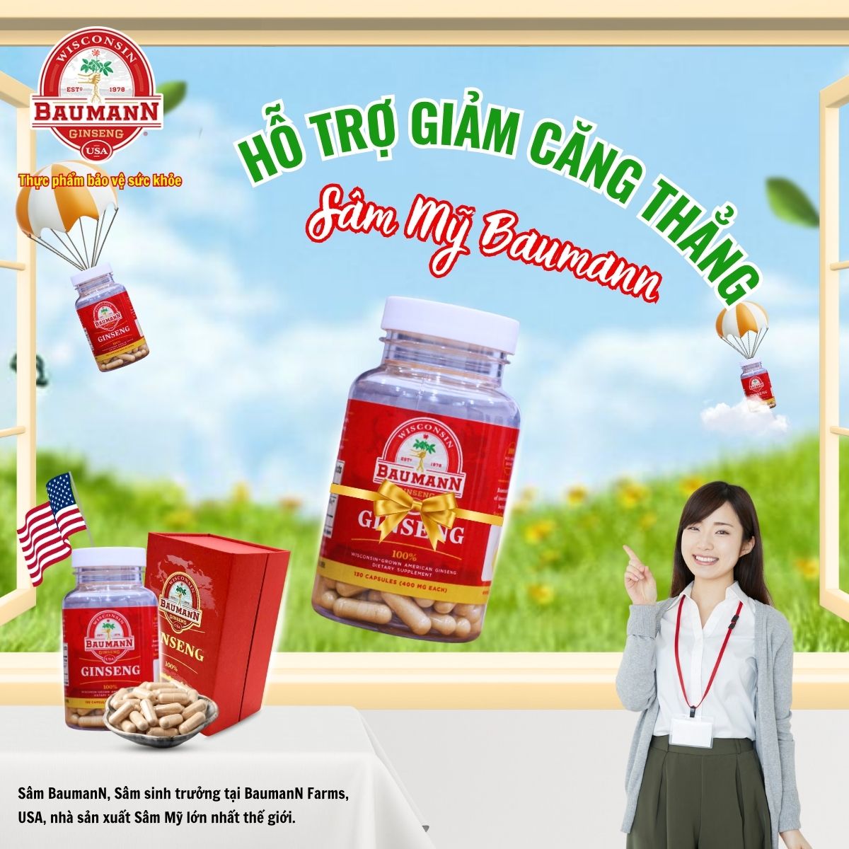 Nhân sâm Mỹ Baumann – Giải pháp bồi bổ cơ thể tự nhiên cho người bận rộn