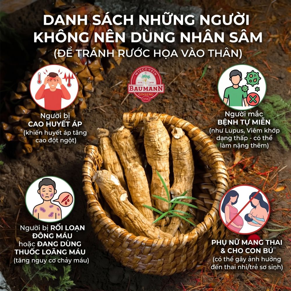 Danh sách những người không nên dùng nhân sâm để tránh rước họa vào thân