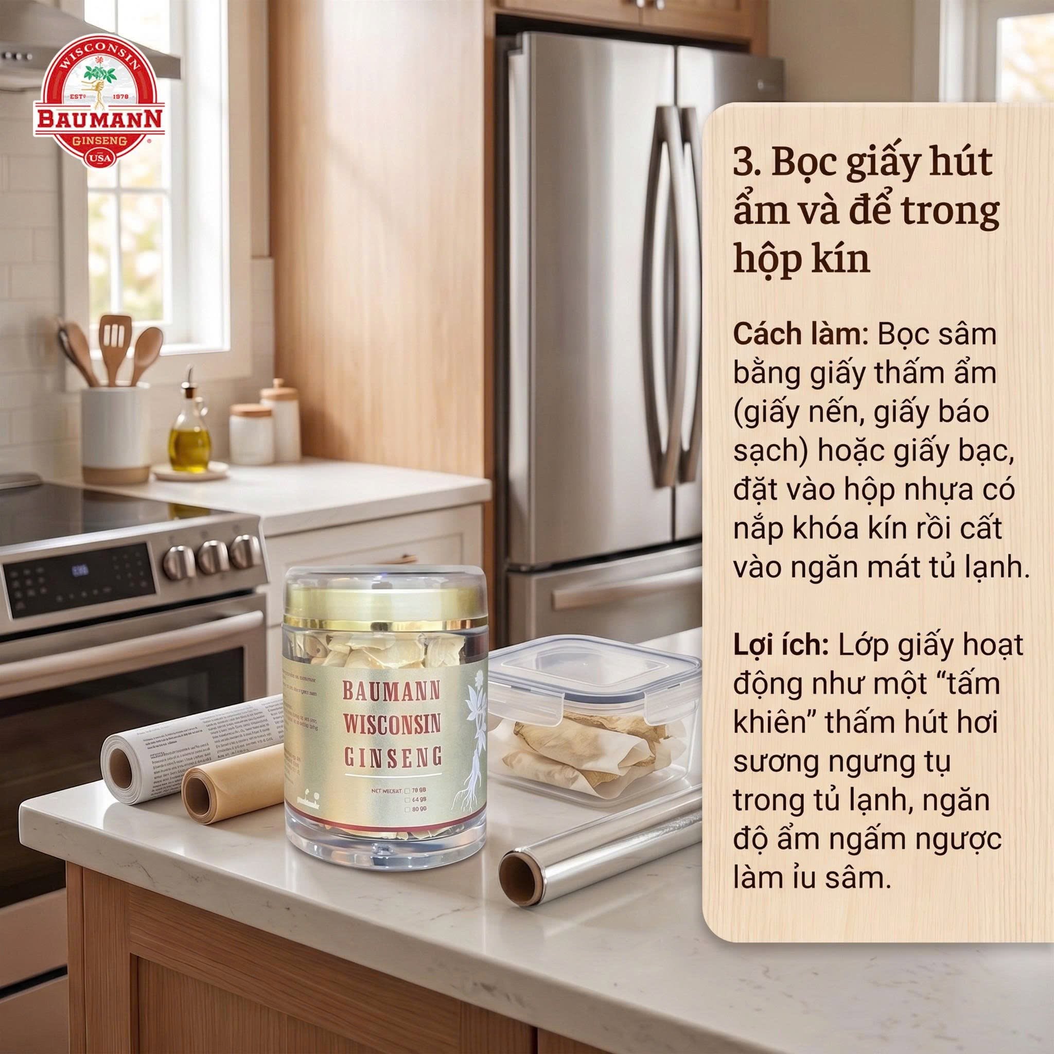 Hướng dẫn bảo quản sâm Mỹ thái lát đúng cách