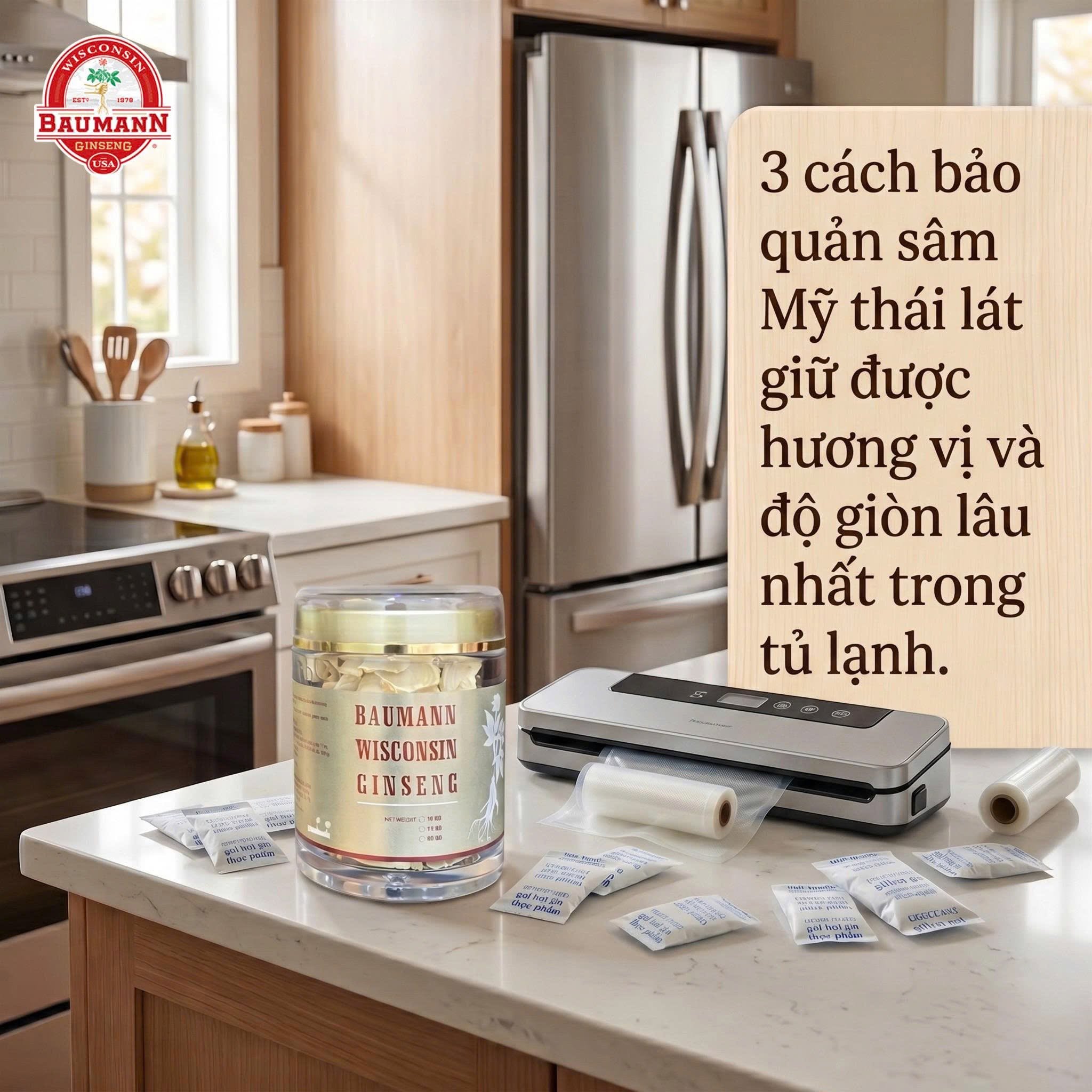 Hướng dẫn bảo quản sâm Mỹ thái lát đúng cách