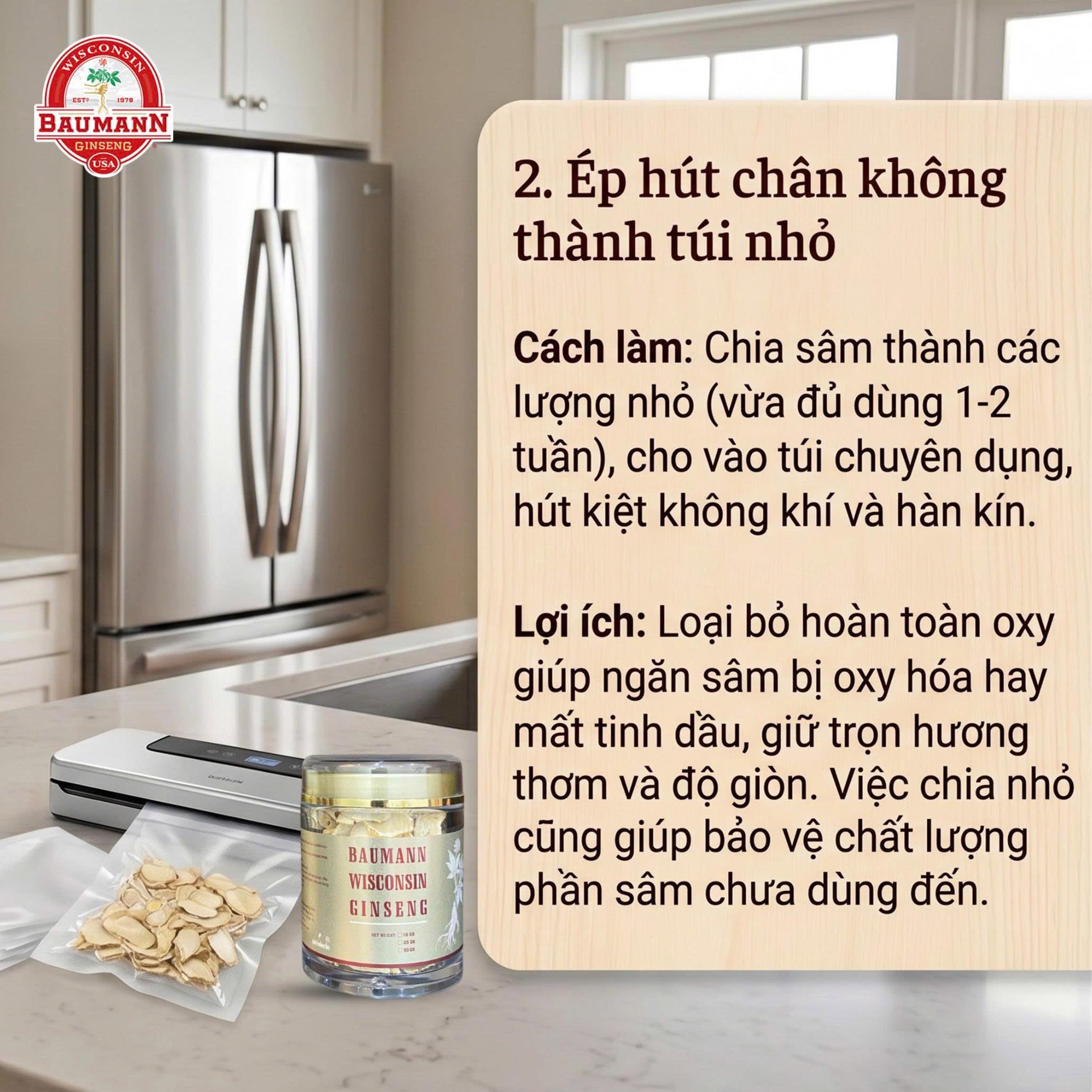 Hướng dẫn bảo quản sâm Mỹ thái lát đúng cách